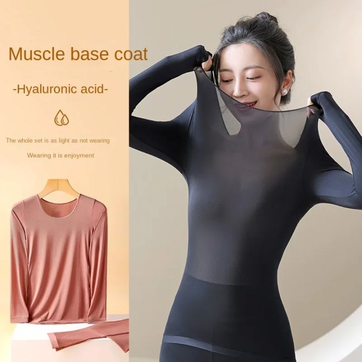 Women's%20Thermal%20Underwear%20Autumn%20Winter%20Bottoming%20Shirt%20Long-sleeved%20T-shirt%20Thin%20Thermal%20Top%20Second%20Women's%20Thermal%20Skin%20L-XL%20-%20Image%203