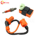 Motorcycle Performance Ignition Coil Racing AC CDI Spark Plug for GY6 50cc 125cc 150cc Moped Scooter Quad Buggy Pit Dirt Bike. 