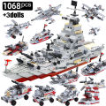 Navy War Chariot Ship Army Boat Plane Model Warships Building Blocks Compatible With Lego Construction Set for Boys Bricks Toys. 