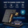 3 in 1 Wireless Travel Charger Stand Foldable Fast Charging Dock For iPhone 16~12 Pro Max iWatch S10~2 SE Ultra AirPods 4/3 Pro.