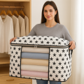 Premium Star Design Quilt Storage Bag – Large Capacity Blanket Organizer Bag SPNW H.