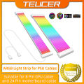 PC RGB Light Strip Suitable for PSU Cable PC RGB GPU Cable 5V 3Pin ARGB Sync PC Extension Cable for 6Pin 8Pin 12Pin 16Pin 24Pin. 