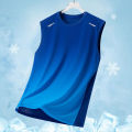 Summer Running Vest Men Contrasting Reflective Jogging Sports Sleeveless Coat Outdoor Breathable Elasticity Fitness Sportswear.