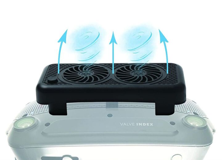 USB Radiator Fan Accessories for Valve Index, VR Headset Cooling Fan, Reduces Heat and Extends Valve Index Lifespan, Anti-Fog & Anti-Sweat Cooling Solution for VR Gaming, Plug & Play USB-Powered Radiator with Easy Switch Control