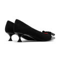 CHCH Women's High Heels Winter Anti Velvet Women's Shoes Business Dinner Black Heels 5cm.