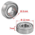 10Pcs 608ZZ 623ZZ 626ZZ 687ZZ 607ZZ Deep Groove Ball Bearing High Carbon Steel Miniature Bearing Ball Bearings.