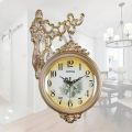 Double-Sided Hanging Wall Clock with Adjustable Angle, PVC Plastic Shell, 45cm Height. 