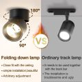 Led Downlight Foldable Tri color Spot Light 7/10/15W Surface Mounted Down Ceiling Lamp For Indoor Lighting Living Room Bedroom.