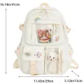 Students Backpack Large Capacity Grils Schoolbag Cartoon Korean Backpack Soild Color Travel. 