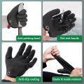 Fishing Gloves -Professional Anti-Slip Catch Fish Gloves,Puncture Proof Ice Fishing Glove for Handling,Catching,Cleaning,Hunting. 
