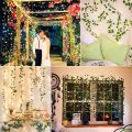 10M/5M/2M Green Leaf Fake Plants String Light Battery Powered Waterproof String Light For Wall House Room Office Birthday Decor home decoration item. 