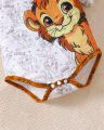 0-18 Month Old Baby Boy Set Cartoon Lion Print Top, Pants, Hat Three Piece Set, Newborn Baby Boy Summer Fashion Set. 