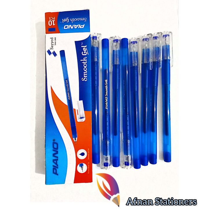 Piano Smooth Gel Ball Point Pen, Needle Point Ball Pen, Pack of 10 Pens