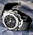 Stylish Men's Watch With Fragrant Belt Black Color Watch. 