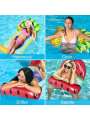 Summer Foldable PVC Inflatable Floating Row Swimming Pool Water Hammock Air Cushion Bed Water Sports Water Bed Can Lie or Sit. 