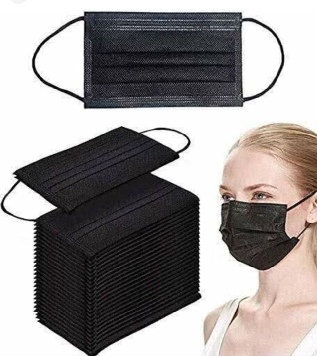 3 leyer Mask with nose clip 3 Play black and white face masks polustion Disposable Mask with nose 100 piece
