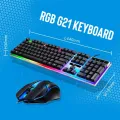 2025 Gaming mouse and keyboard combo g21 rgb keyboard mouse combo RGB backlit keyboard For Laptop Desktop PC Gaming PC LED RGB Mouse DPI Gaming Keyboard Mouse Combo Package Bangladesh BD. 