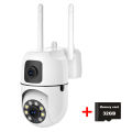 8MP HD Wifi Surveillance PTZ Camera Outdoor 4MP Dual Lens Dual Screen AI Auto Tracking IP Security Protection Camera CCTV Video. 