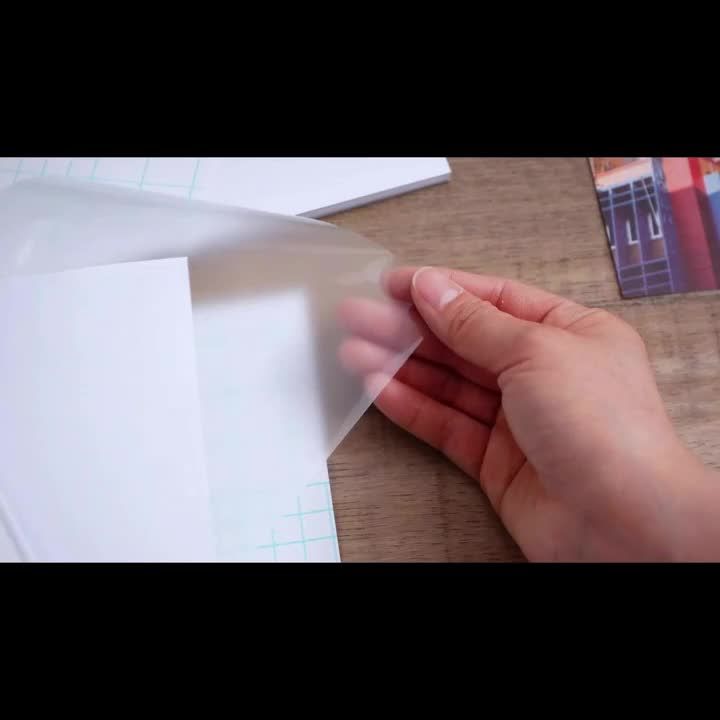 20 Sheets A4 Matte Clear Self-Adhesive Laminating Film Durable Waterproof Document&Photo Protection No Laminating Machine Needed