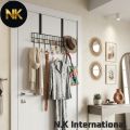 Over The Door Iron 19-Hook Hanger, Classic Black Design, Easy Installation, Lightweight, Portable, Perfect for Hanging Clothes, Hats, and Bags, 1 Piece for Smart Storage Solutions. 