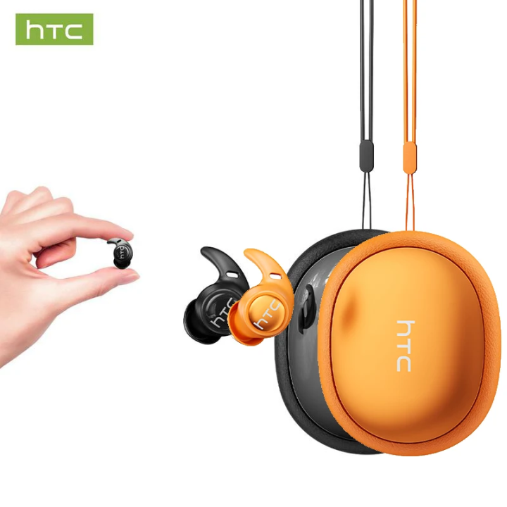 HTC NE76 Bluetooth Earphones, AI Translator Earbuds Mini Invisible Sleep Earbuds Soft Wireless Headphones Orange