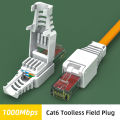 ZoeRax 2pcs Tool Free RJ45 CAT6 Connector Ethernet Termination Plugs, 23AWG to 26AWG Cable Internet Plug Installation Toolless.