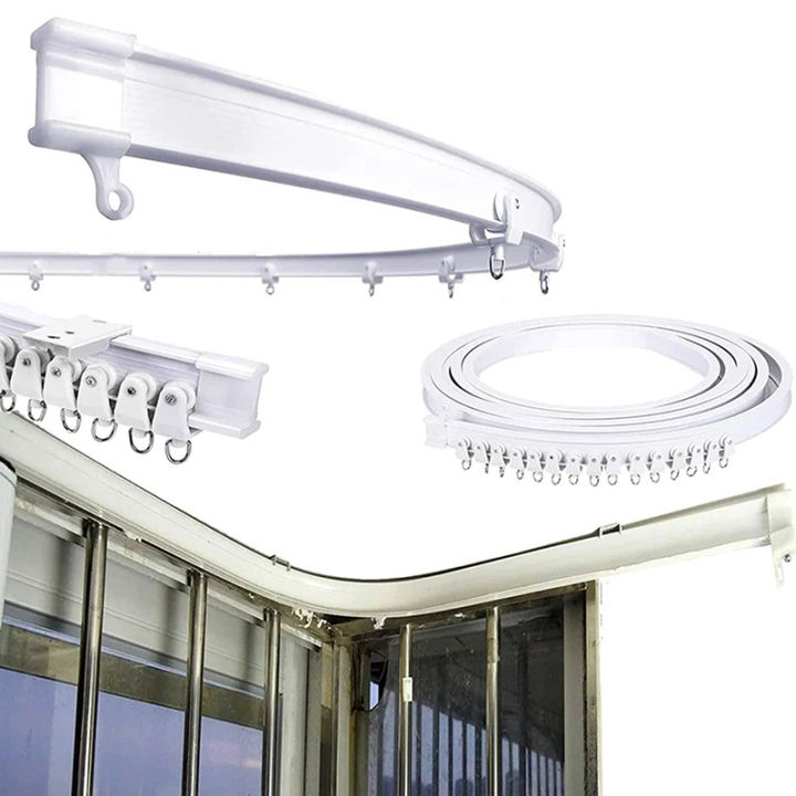 Flexible Bendable Curtain Track Ceiling Wall Mount Curved Heavy Duty RV ...