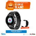 Haylou Solar 5 1.58" AMOLED Display BT Calling Smart Watch ( Metallic + Silicone ) Strap. 
