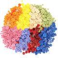 100pcs Color Round Plastic Button 0.7-2.5cm Assorted Sizes for DIY Crafts Sewing Knitting Projects Household Sewing Accessories. 