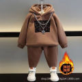 Winter Boys Padded Sets Children's Thicken Suit Autumn Fleece Hooded Sweatshirt Sweatpants 2 Pieces Kids New Warm Outfit. 