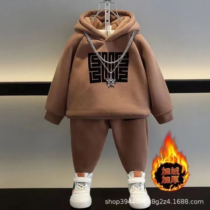 Winter%20Boys%20Padded%20Sets%20Children's%20Thicken%20Suit%20Autumn%20Fleece%20Hooded%20Sweatshirt%20Sweatpants%202%20Pieces%20Kids%20New%20Warm%20Outfit%20-%20Image%205