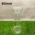 Glass Funnel 60mm 1 to 5 Pcs – Fluted 60° Angle Short Stem – Borosilicate Reusable Funnel for Laboratory, Classroom, Home, Essential Oil, Perfume, and DIY Use. 