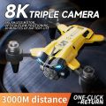 M5 Drone 8k Triple Camera, VR, Brushless Motors. 