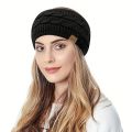 Winter Cycling Headband Windproof Thickened Plush Ear Protecton Headwear Women Outdoor Sport Running Earmuffs Knitted Hairband. 