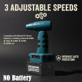 Cordless Portable Hair Dryer Blower For Makita 18V Li-ion 3-Speed Handheld Leaf Blower with USB Charging Port for Home Cleaning. 