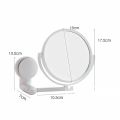 Foldable No Punching Wall Mounted Bathroom Mirror Small Circular Dressing Makeup Mirror for Home Toilet Student Dormitory.