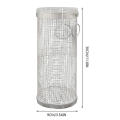 BBQ Basket Stainless Steel Rolling Grilling Basket Wire Mesh Cylinder Grill Basket Portable Round Outdoor Camping Barbecue Rack. 