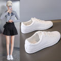 Women Sneakers Breathable Students Casual Sports Shoes Girl Flat Leather Pu White Shoes Woman Vulcanize Shoes.