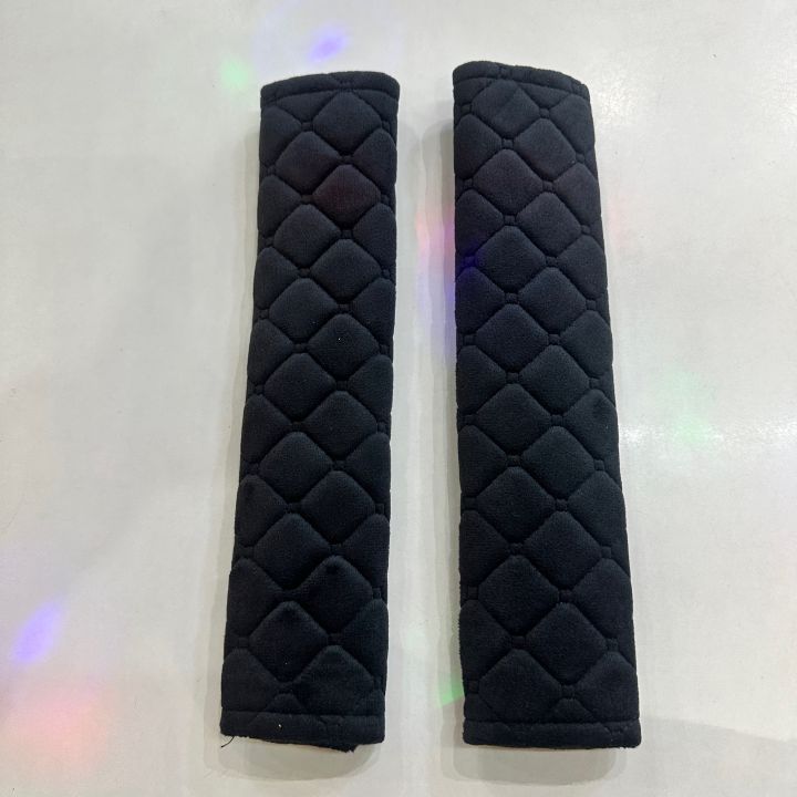 Car Seat Belt Cover Fabric Black Color