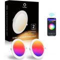 Smart LED Downlights 18W – Dimmable Recessed Ceiling Lights, 2700K-6500K RGB, Works with Alexa & Google Assistant – Energy-Efficient, Modern Design for Home, Office & Living Room – Pack of 2, Easy Installation, App & Voice Control for Custom Lighting.. 