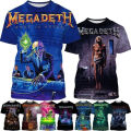 Megadeth Fan 3D Print Sport Quick-dry Breathable Men Tshirt Casual Rock Band Street Punk Hip-hop Short-sleeve Top Clothes Summer.