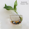 Hanging Glass Terrarium - Semi-Circular Hydro Planter for Wall Decor, Fish Tank & Plant Display home decoration item.