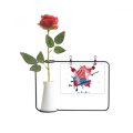 ame4 july independent day hat artificial rose flower hanging vases decoration bottle. 