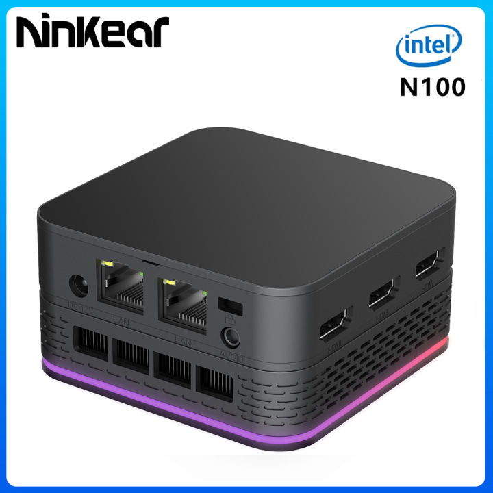 Ninkear T9 Mini PC Intel Alder Lake N100 8GB/16GB DDR5 256G/1TB Windows 11 Ultra Small Pocket Computer Dual LAN Three HDMI