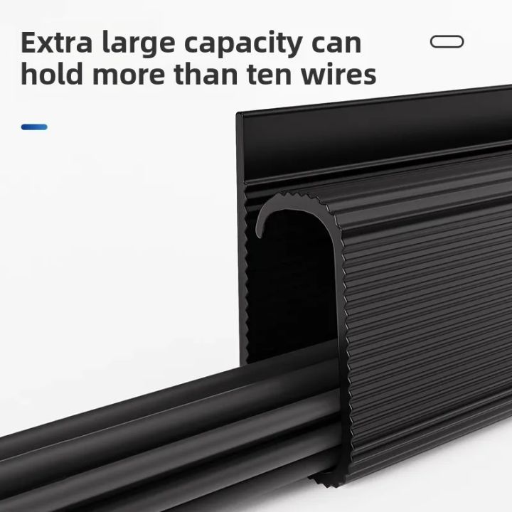40cm%20PVC%20Desk%20Cable%20Tray%20Cable%20Management%20Under%20Desk%20Channel%20Cable%20Raceway%20Cord%20Hider%20No%20Drilling%20for%20Home%20Office%20Wire%20Organizer%20-%20Image%204