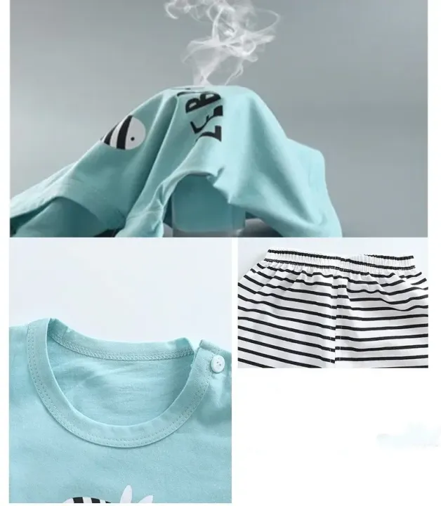 Kid%20Boy%20Summer%20Short%20Sleeves%20Tees+Stripe%20Shorts%202-piece%20Clothes%20Set%20Cartoon%20Zebra%20Print%20Soft%20Cotton%20Sports%20Casual%20Suit%201-6%20Years%20-%20Image%205
