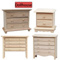 1:12 Dollhouse Miniature Storage Cabinets Bedside Tables Drawer Chest Furniture Model Decor Toy Doll House Accessories. 