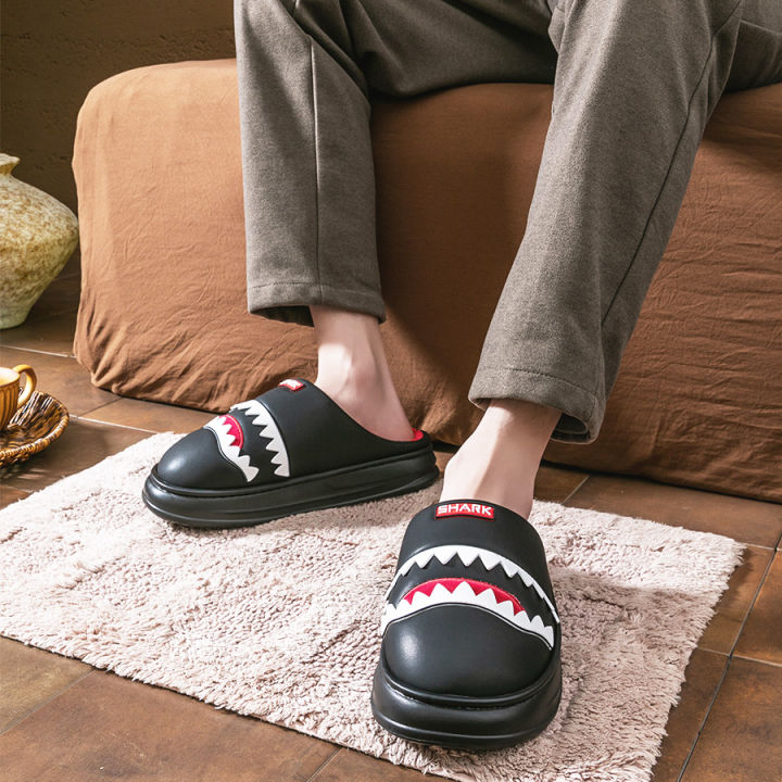 Warm%20Platform%20Slippers%20Men%20PU%20EVA%20Memory%20foam%20Soft%20Shark%20Cute%20Design%20Comfortable%20Non%20Slip%20House%20Shoes%20High%20Quality%20-%20Image%206