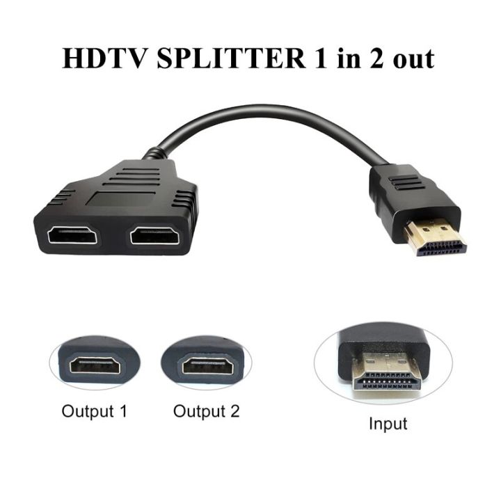 Kit%202Pcs%20HDMI%201%20in%202%20out%20Splitter%20Adapter%20HDMI%20Male%20To%202%20Female%201080P%2025CM%20HDMI%20Male%20To%20Female%20Conversion%20Cable%20-%20Image%205