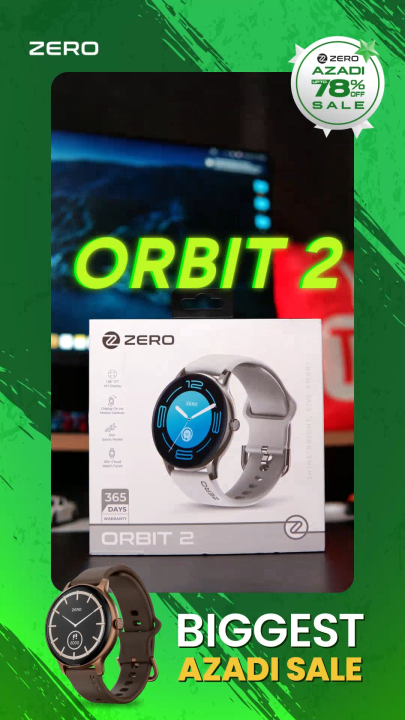 Zero®  Orbit 2 Smartwatch 1.38" HD TFT Display | Bluetooth Calling, 123 Sports Modes, Full Health Suite | IP68 Waterproof with Silicone Strap | Best Value Smartwatch for iPhone & Android